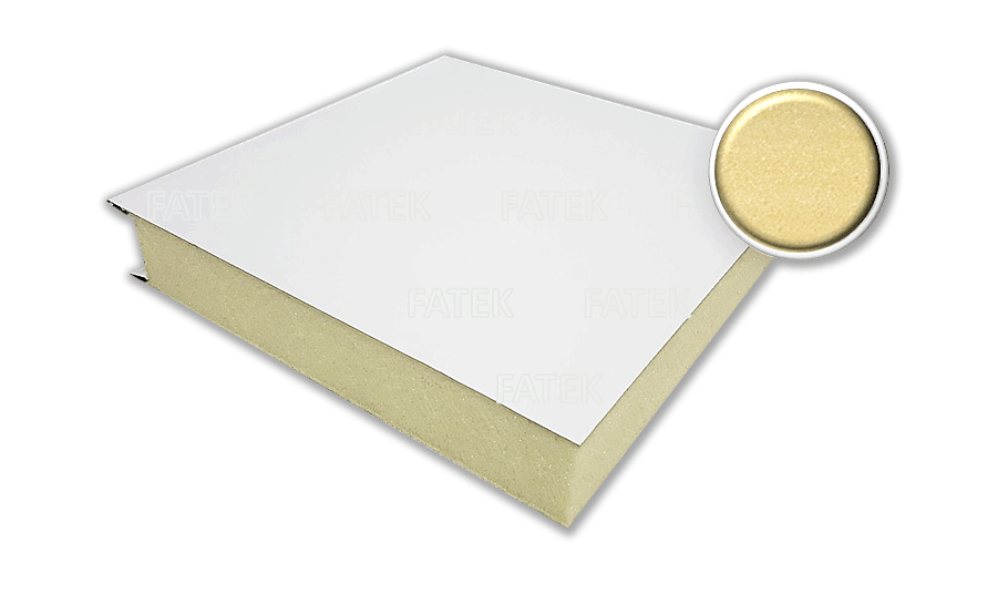 แผ่นฉนวนสำเร็จรูปโฟมเหลือง (PIR) แซนวิซพาแนลโฟมเหลือง PIR (Polyisocyanurate Foam)