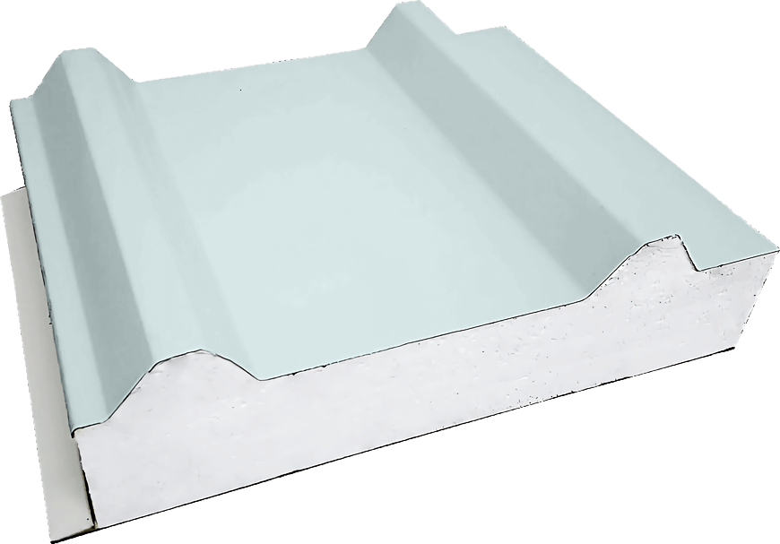 metalsheet roof in light gray